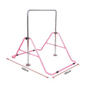 Kids Gymnastics Bars Training Horizontal Bar Monkey Kip Bar Pink-8