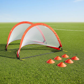 Portable Kids Soccer Goal Set with Cones - 0