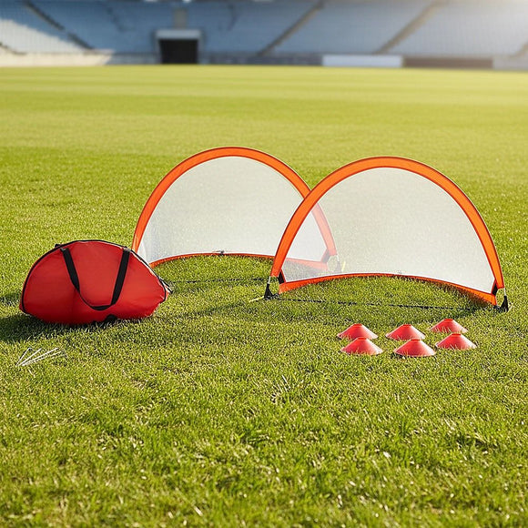 Portable Kids Soccer Goal Set with Cones