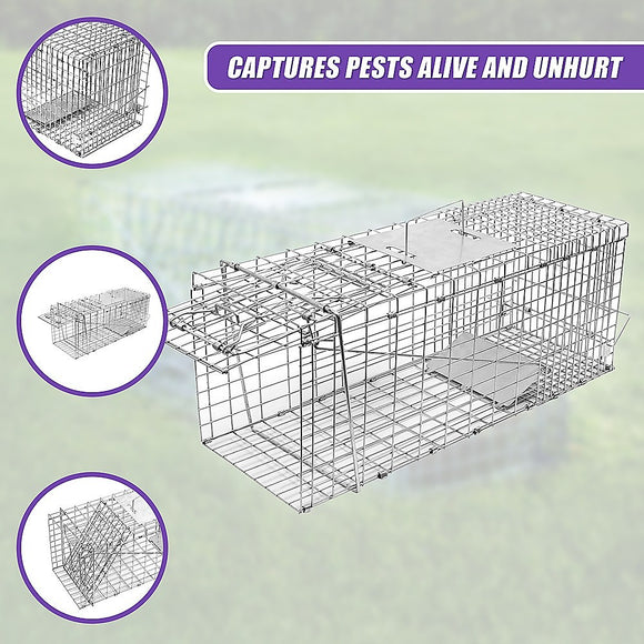 Trap Humane Possum Cage Live Animal Safe Catch Rabbit Cat Hare Fox Bird