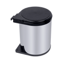 Kitchen Swing Pull Out Bin Stainless Steel Garbage Rubbish Waste Trash Can 14L-1