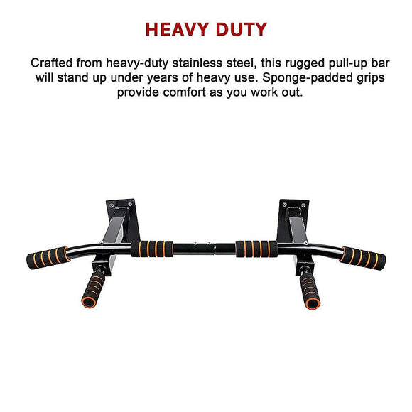 Heavy Duty Pull Up Bar Home Gym Chin Up Bar for Wall or Ceiling Mount