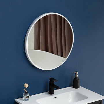 90cm Round Wall Mirror Bathroom Makeup Mirror by Della Francesca - 0
