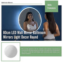80cm LED Wall Mirror Bathroom Mirrors Light Decor Round-8