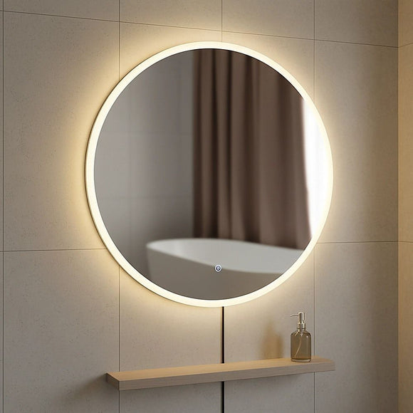 90cm LED Wall Mirror Bathroom Mirrors Light Decor Round