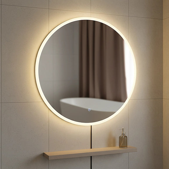 90cm LED Wall Mirror Bathroom Mirrors Light Decor Round