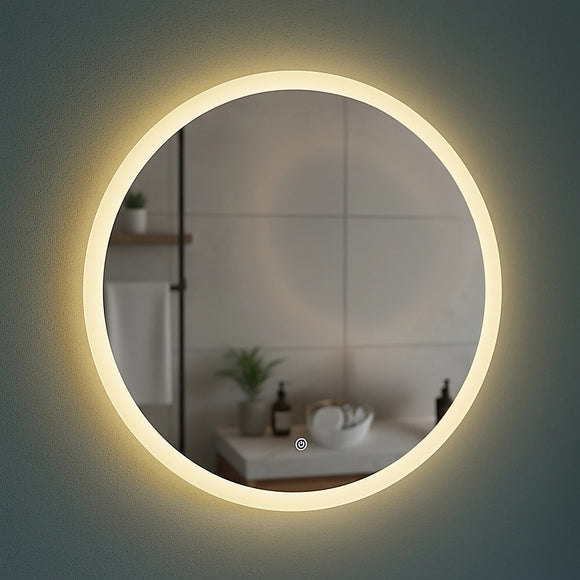 90cm LED Wall Mirror Bathroom Mirrors Light Decor Round