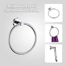 Classic Chrome Towel Bar Rail Ring Bathroom-8