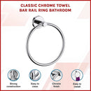 Classic Chrome Towel Bar Rail Ring Bathroom-3