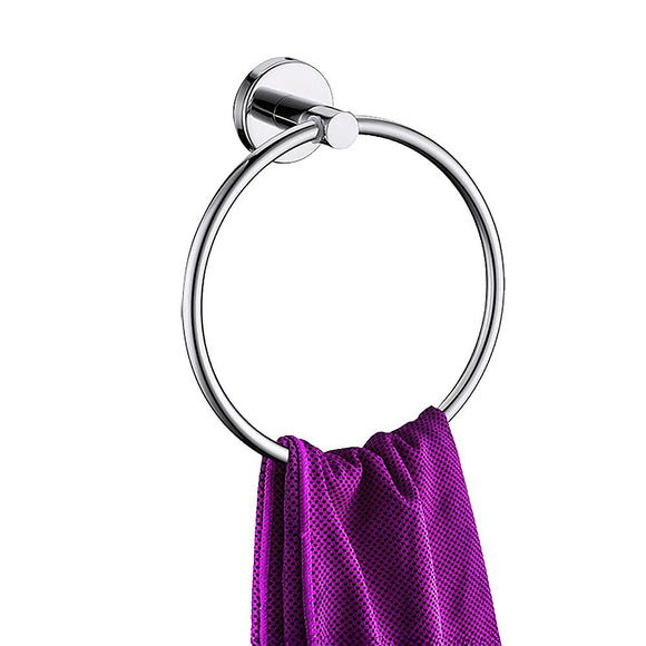 Classic Chrome Towel Bar Rail Ring Bathroom