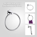 Classic Chrome Towel Bar Rail Ring Bathroom-8