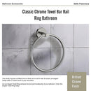 Classic Chrome Towel Bar Rail Ring Bathroom-10
