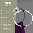 Classic Chrome Towel Bar Rail Ring Bathroom-11