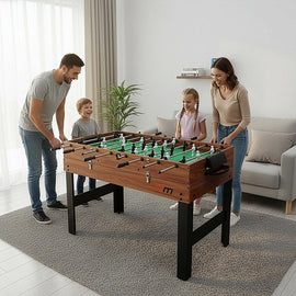 4FT 3-in-1 Games Foosball Soccer Hockey Pool Table - 0