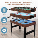 4FT 3-in-1 Games Foosball Soccer Hockey Pool Table-7