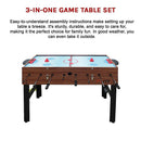 4FT 3-in-1 Games Foosball Soccer Hockey Pool Table-14