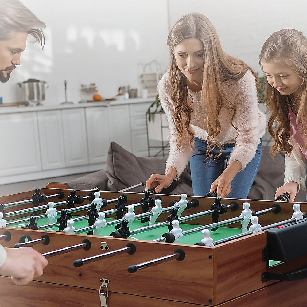 4FT 3-in-1 Games Foosball Soccer Hockey Pool Table - 0