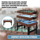 4FT 3-in-1 Games Foosball Soccer Hockey Pool Table-11