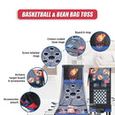 4FT 12-in-1 Combo Games Tables Foosball Soccer Basketball Hockey Pool Table Tennis-12