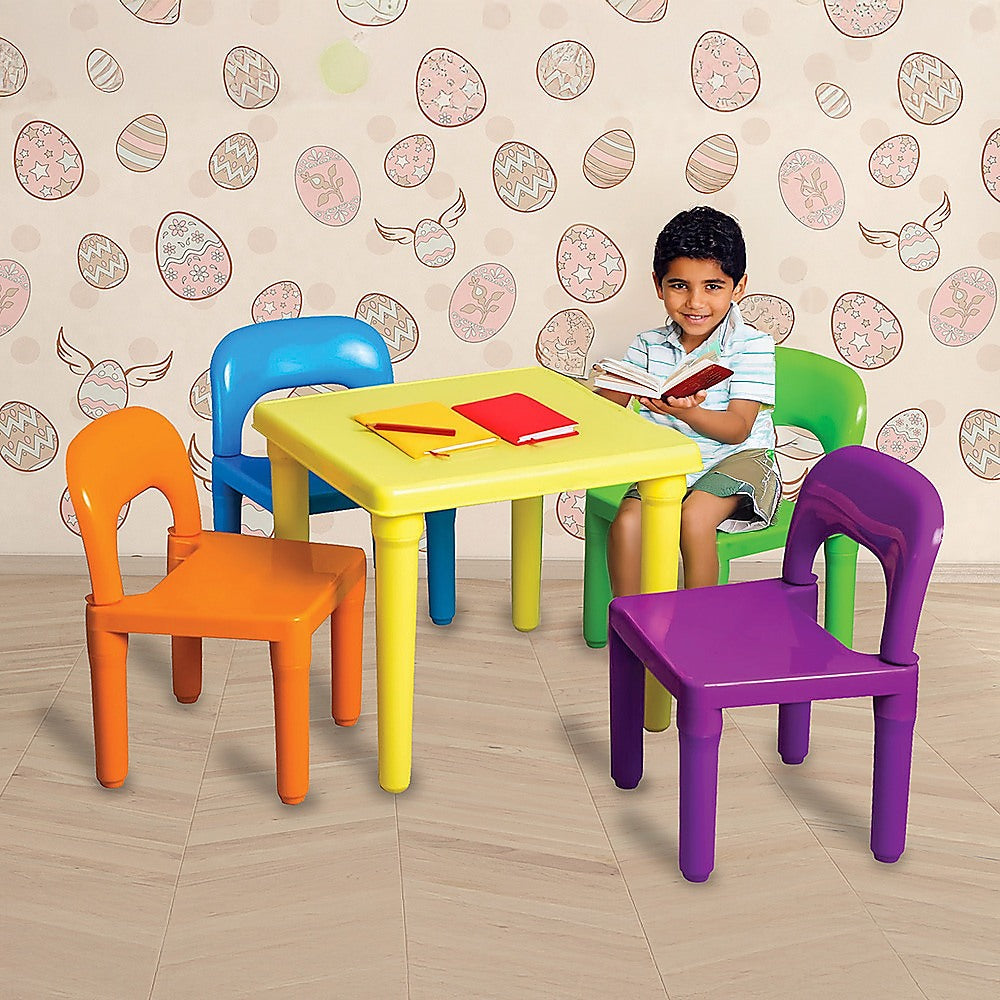 Kids Table and Chairs Play Set Toddler Child Toy Activity Furniture In-Outdoor - 0