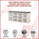 Shoe Cabinet Bench Shoes Storage Rack Organiser Wooden Shelf Cupboard Box-3
