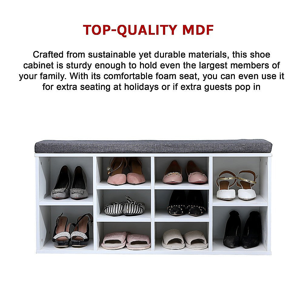 Shoe Cabinet Bench Shoes Storage Rack Organiser Wooden Shelf Cupboard Box