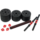 20kg Adjustable Rubber Dumbbell Set Barbell Home GYM Exercise Weights-4