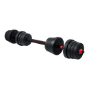 30kg Adjustable Rubber Dumbbell Set Barbell Home GYM Exercise Weights-3
