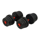 30kg Adjustable Rubber Dumbbell Set Barbell Home GYM Exercise Weights-4