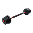 30kg Adjustable Rubber Dumbbell Set Barbell Home GYM Exercise Weights-7