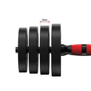 30kg Adjustable Rubber Dumbbell Set Barbell Home GYM Exercise Weights-8