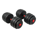 40kg Adjustable Rubber Dumbbell Set Barbell Home GYM Exercise Weights-6