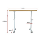 Wooden Portable Ballet Bar Stretch Barre Dance Bar 1.5M Freestanding Ballet Bar-11