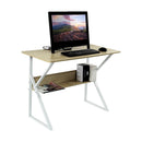 Wood & Metal Computer Desk with Shelf Home Office Furniture-2