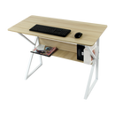 Wood & Metal Computer Desk with Shelf Home Office Furniture-5