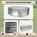24" 8 Panel Pet Dog Playpen Puppy Exercise Cage Enclosure Fence Play Pen-7