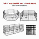 24" 8 Panel Pet Dog Playpen Puppy Exercise Cage Enclosure Fence Play Pen-8