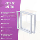 Square-Shaped Table Bench Desk Legs Retro Industrial Design Fully Welded - White-8
