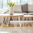 Set of 4 Industrial 3-Rod Retro Hairpin Table Legs 12mm Steel Bench Desk - 71cm White-1