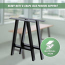 2x Rustic Dining Table Legs Steel Industrial Vintage 71cm - Black-3