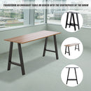 2x Rustic Dining Table Legs Steel Industrial Vintage 71cm - Black-5
