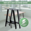 2x Rustic Dining Table Legs Steel Industrial Vintage 71cm - Black-6