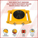 Heavy Duty Machine Dolly Skate Machinery Roller Mover Cargo Trolley 6T-8