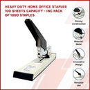 Heavy Duty Home Office Stapler 100 sheets capacity - Inc Pack of 1000 staples-2