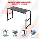 Overbed Table Work Laptop Desk with Wheels-4