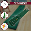 Golf Beer Pong Game Toy Set Green Golf Putting Matt with 2 Putters, 6 Balls-4