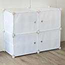 White Cube DIY Shoe Cabinet Rack Storage Portable Stackable Organiser Stand-1