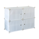 White Cube DIY Shoe Cabinet Rack Storage Portable Stackable Organiser Stand-3