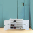 White Cube DIY Shoe Cabinet Rack Storage Portable Stackable Organiser Stand-4