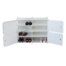 White Cube DIY Shoe Cabinet Rack Storage Portable Stackable Organiser Stand-5